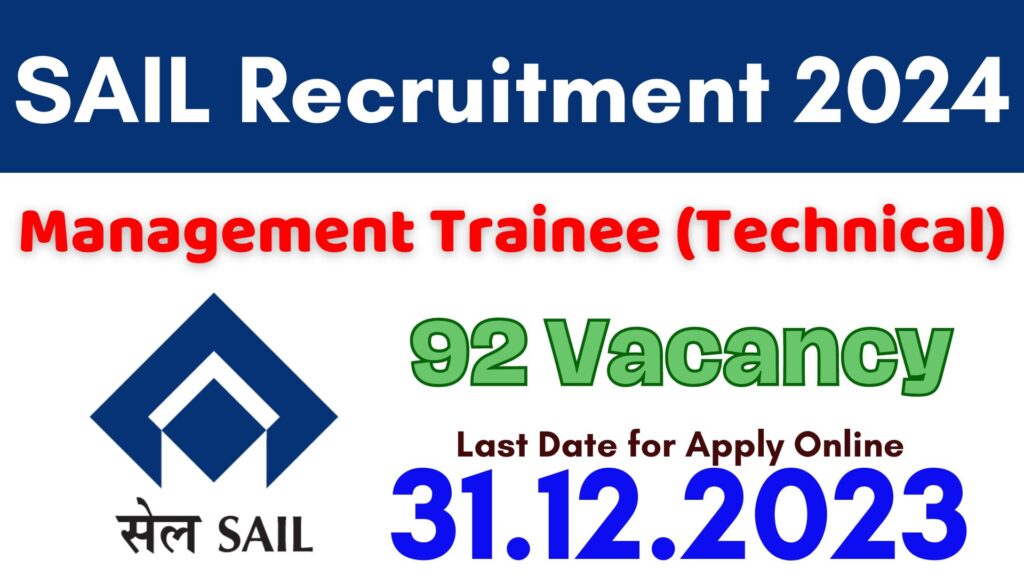 SAIL MT Recruitment 2024 92 MTT Opportunities sarkari career