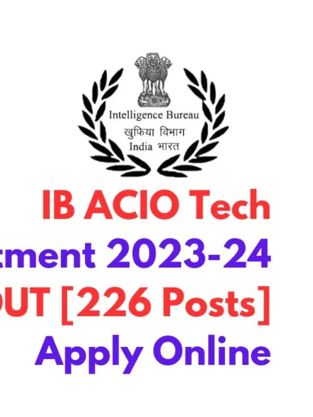 IB ACIO Recruitment 2024