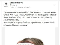 मुँहासों और रोसैसिया के बारे में भ्रामक दावे करने के कारण ट्रेंडी एलईडी फेस मास्क के विज्ञापनों पर प्रतिबंध लगा दिया गया