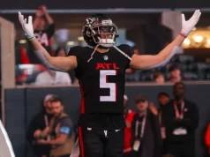 फाल्कन्स के लिए मीठे टीडी कैच के बाद ड्रेक लंदन की चोट का अपडेट अप्रत्याशित रूप से आता है