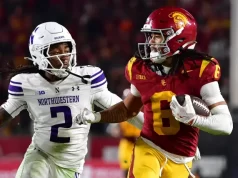 मकाई लेमन ने नॉर्थवेस्टर्न पर 38-17 की जीत के साथ नंबर 20 यूएससी के लिए करियर की रात जीती