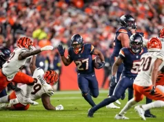 ब्रोंकोस के जेके डोबिन्स ने एनएसएफडब्ल्यू सोशल मीडिया पोस्ट में हिप-ड्रॉप टैकल को लेकर एनएफएल की आलोचना की