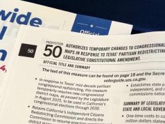 कैलिफ़ोर्निया के मतदाताओं ने राज्य के कांग्रेस के मानचित्रों, सीबीएस न्यूज़ परियोजनाओं को फिर से बनाने के लिए प्रस्ताव 50 पारित किया